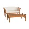 Alaterre Furniture Stamford Eucalyptus Wood Outdoor Bench with Coffee Table, Set of 2 ANSF023EBO - alternate 1